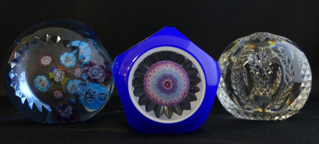 3pc BACCARAT & WATERFORD PAPERWEIGHTS (1 of 10)
