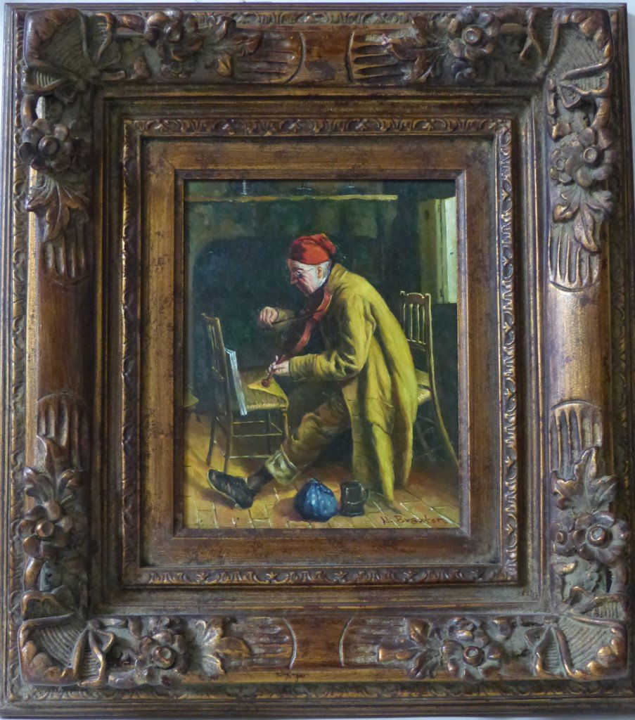 N. BRAXTON OIL PAINTING ON BOARD (1 of 5)