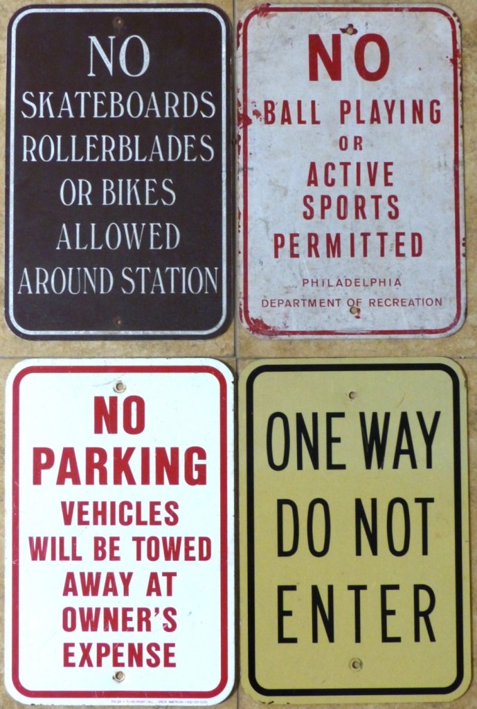 4pc VINTAGE METAL STREET SIGNS (1 of 6)