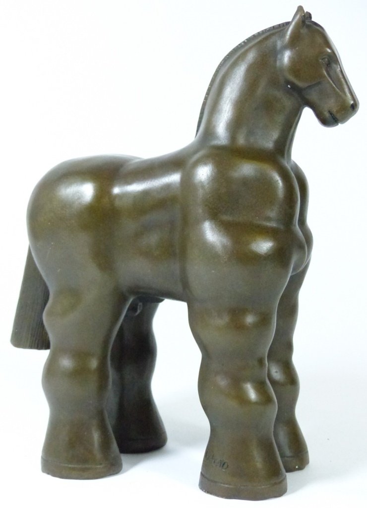 FERNANDO BOTERO BRONZE SCULPTURE OF TROJAN HORSE (1 of 8)
