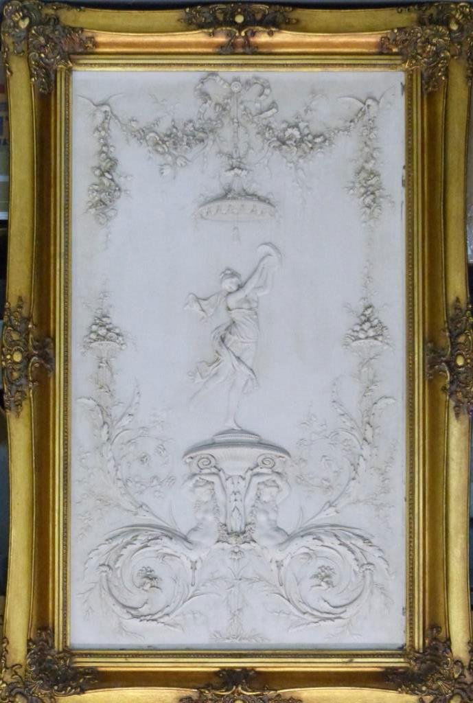 CONTINENTAL MARBLE RELIEF PLAQUE w ROMAN SCENE (1 of 10)