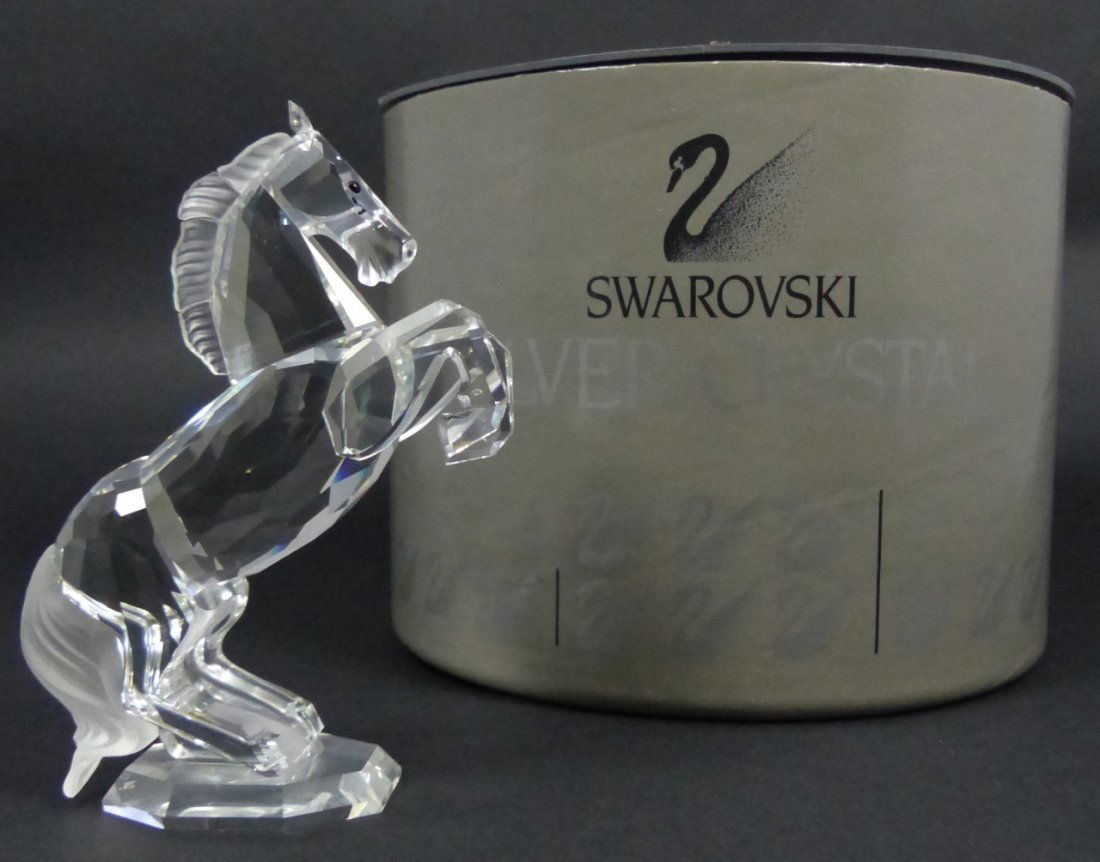 SWAROVSKI AUSTRIAN CRYSTAL WHITE STALLION w BOX (1 of 10)