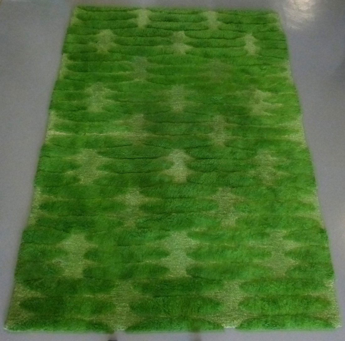 EDWARD FIELDS VINTAGE WOOL GREEN RUG (1 of 8)