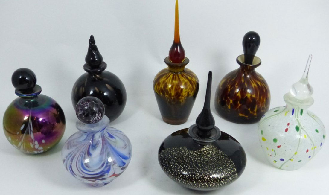 7pc ITALIAN STYLE GLASS PERFUME BOTTLE COLLECTION (1 of 6)