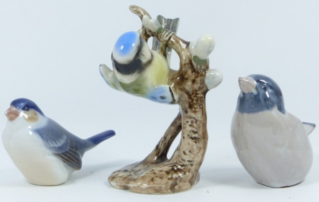 3pc PORCELAIN BIRD FIGURINES COPENHAGEN GOEBEL (1 of 9)