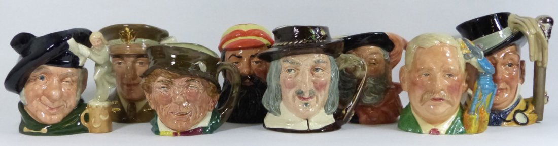 8pc ROYAL DOULTON PORCELAIN TOBY CHARACTER MUGS (1 of 7)