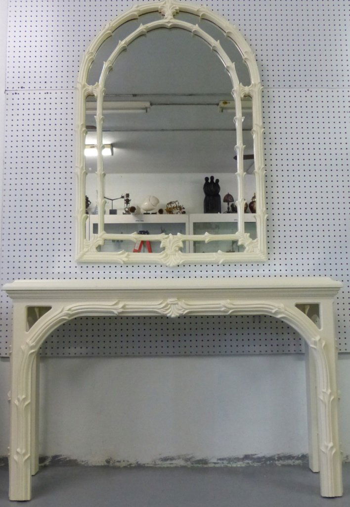 GAMPEL-STOLL VINTAGE CONSOLE & MIRROR (1 of 3)