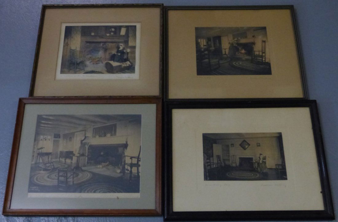 4pc WALLACE NUTTING HAND COLORED PHOTOGRAPHS (1 of 10)