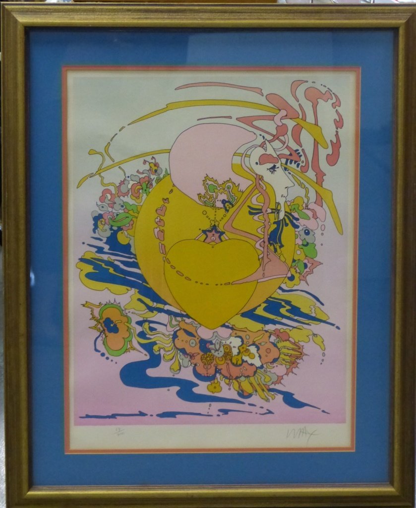 PETER MAX COLOR LITHOGRAPH COSMIC HEART (1 of 7)