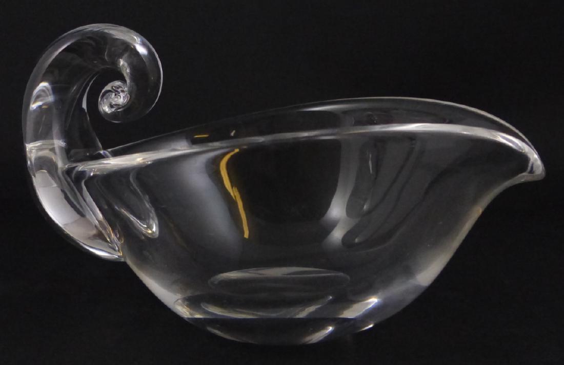 STEUBEN CRYSTAL CREAMER w SCROLLED HANDLE BENTON (1 of 9)