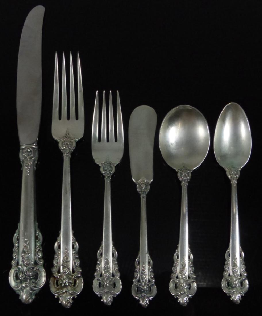 72pc WALLACE GRAND BAROQUE STERLING FLATWARE (1 of 6)