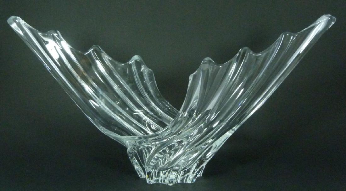 ART VANNES FRENCH CRYSTAL FREE FORM VASE (1 of 8)