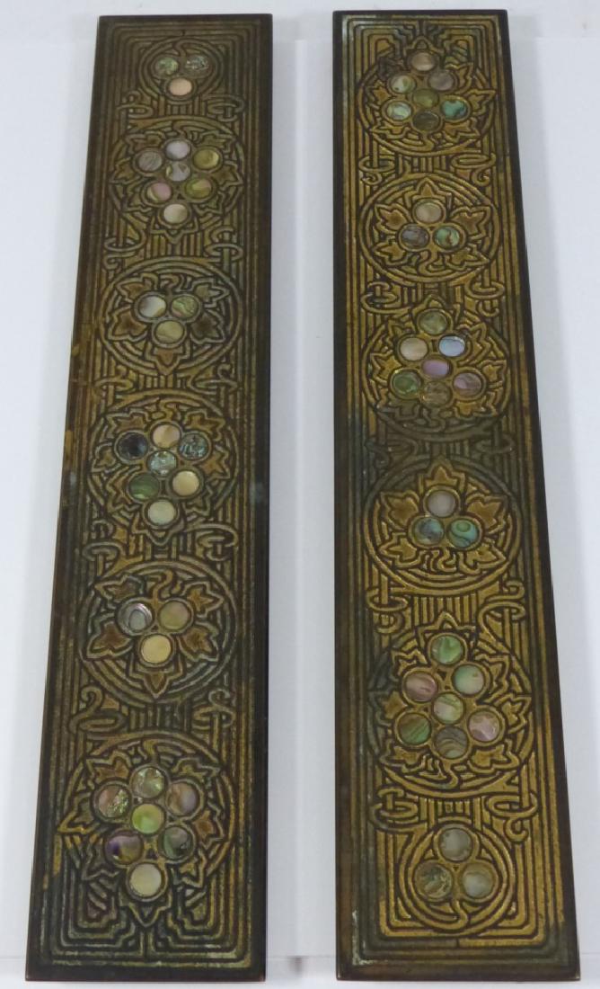 PR TIFFANY STUDIOS 'ABALONE' BRONZE BLOTTER ENDS (1 of 7)