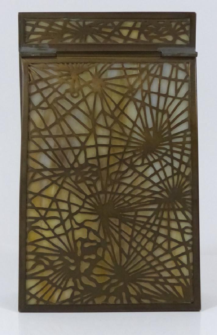 TIFFANY STUDIOS 'PINE NEEDLE' BRONZE NOTEPAD (1 of 9)