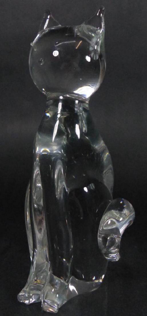VINCENZO NASON MURANO ART GLASS SIAMESE CAT: Vincenzo Nason & C Murano art glass sculpture depicting a Siamese cat. Signed to side, beneath tail. Measures 8" (20cm) height.