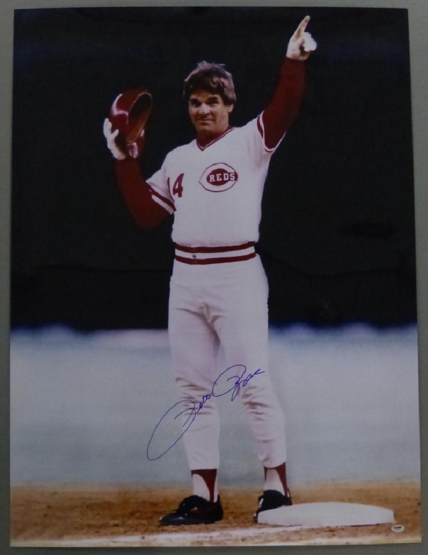 PETE ROSE CINCINNATI REDS AUTOGRAPHED POSTER (1 of 4)