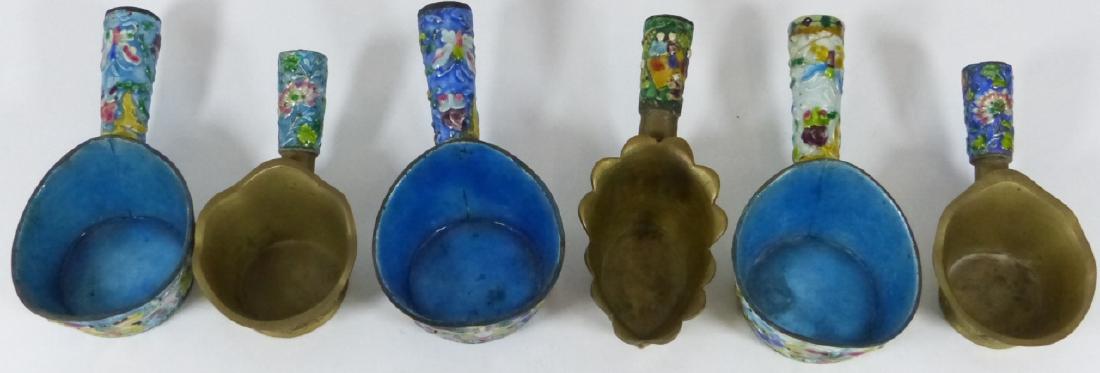 6pc CHINESE ENAMELED IRONS (1 of 9)