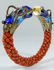 PR CHINESE CORAL & ENAMELED SILVER DRAGON BANGLES - 8