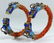 PR CHINESE CORAL & ENAMELED SILVER DRAGON BANGLES - 9