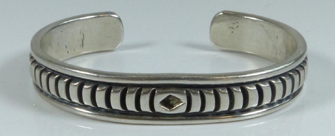 BRUCE MORGAN NAVAJO STERLING SILVER CUFF BRACELET (1 of 10)