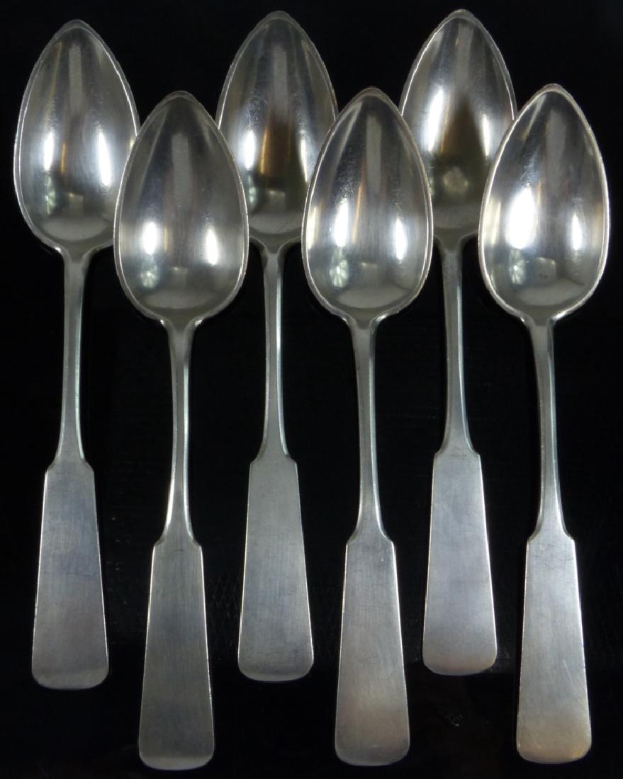 6pc 19th C POGORZELSKI RUSSIAN SILVER SPOONS (1 of 3)