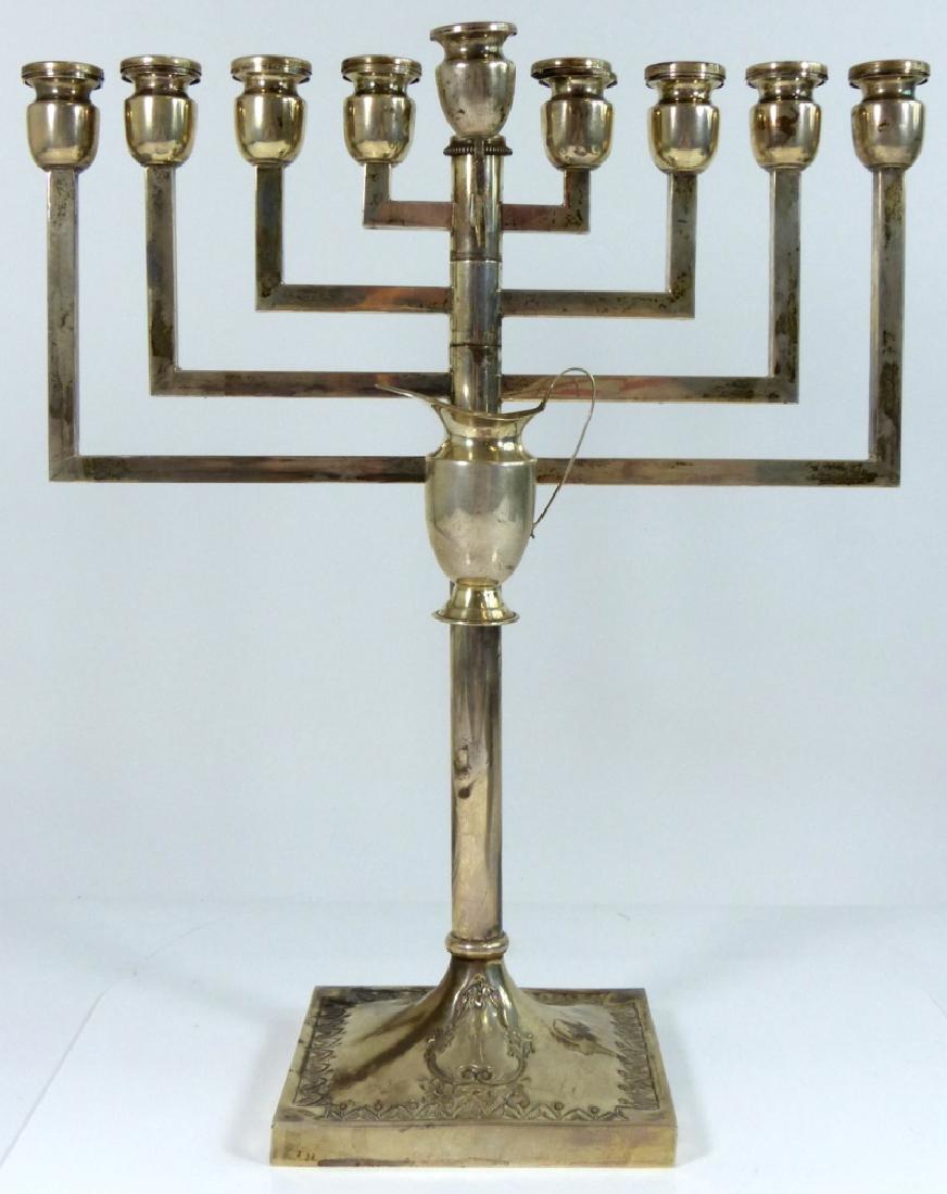 JUDAICA STERLING SILVER MENORAH (1 of 9)