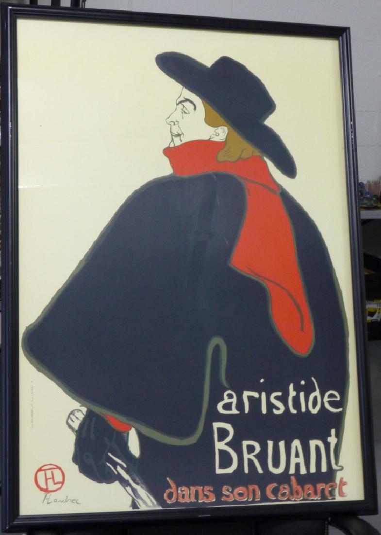 TOULOUSE-LAUTREC 'ARISTIDE BRUANT' POSTER w COA (1 of 4)