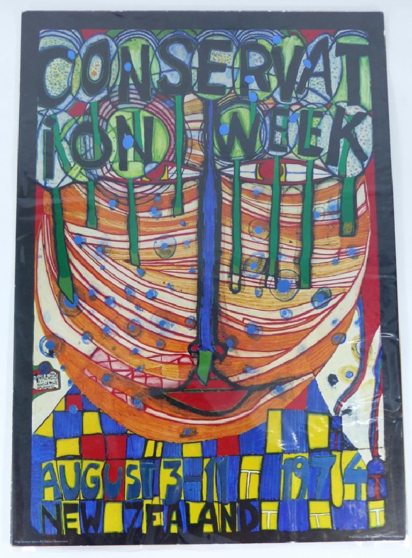 HUNDERTWASSER CONSERVATION WEEK 1974 POSTER (1 of 6)