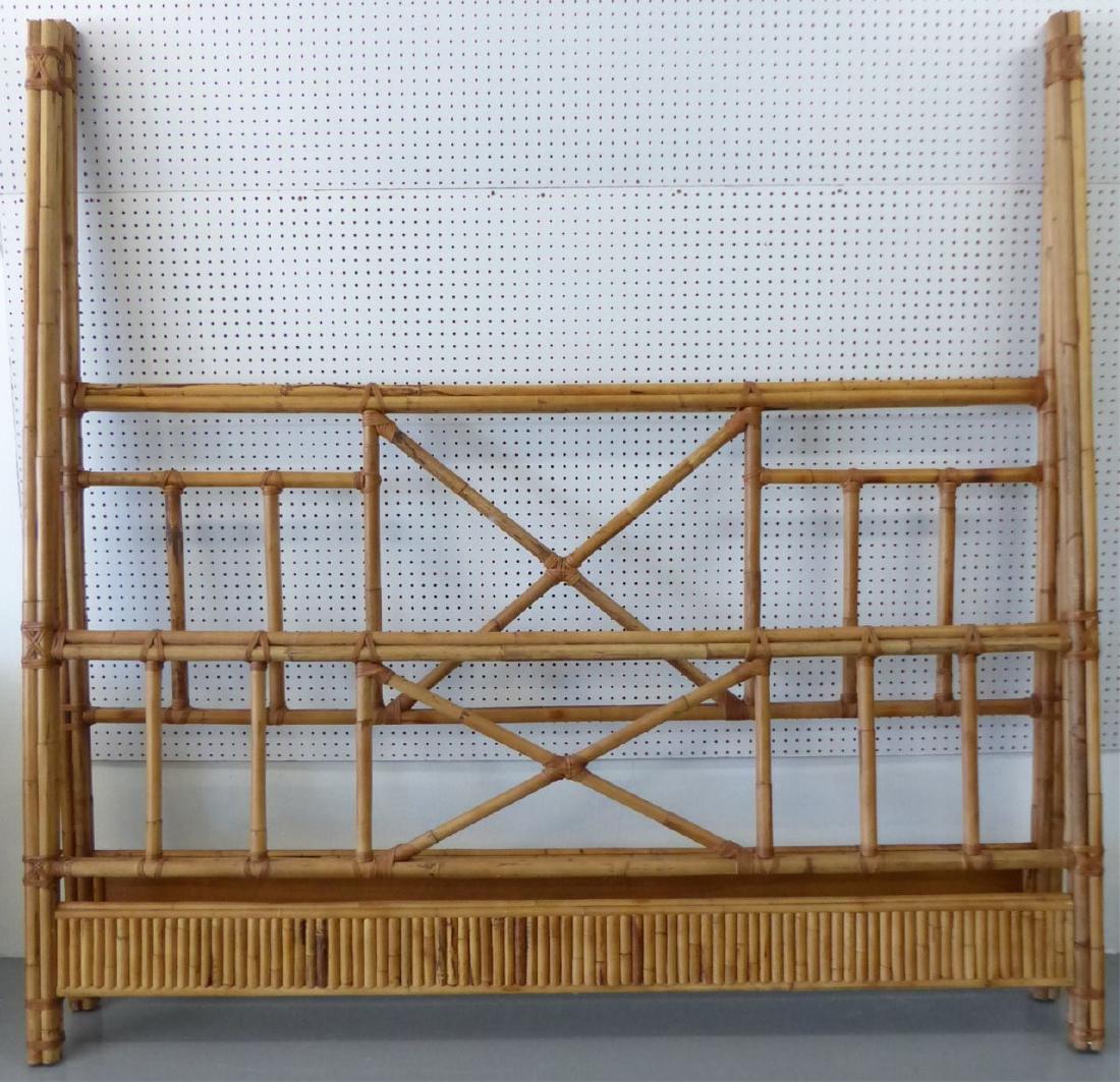 VINTAGE BAMBOO 4 POSTER KING BED FRAME (1 of 9)