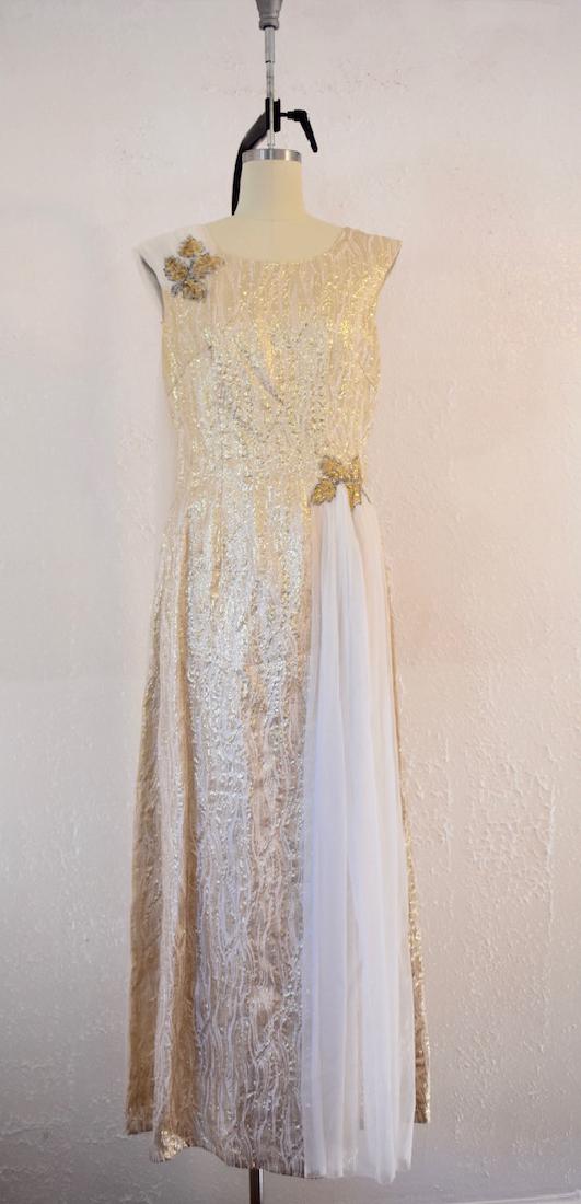 Vintage 1950s Gold Sequin Anne Shoppe Gown (1 of 9)