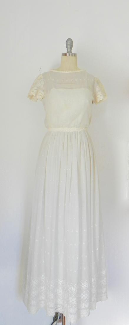 Vintage 1970s Neiman Marcus White Ivory Lace Cotton (1 of 10)