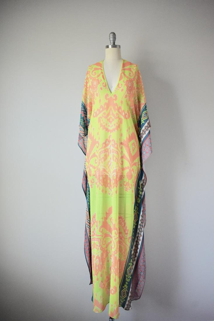 Hale Bob Cabana Lime Green Multi Ikat Print Open Side (1 of 5)