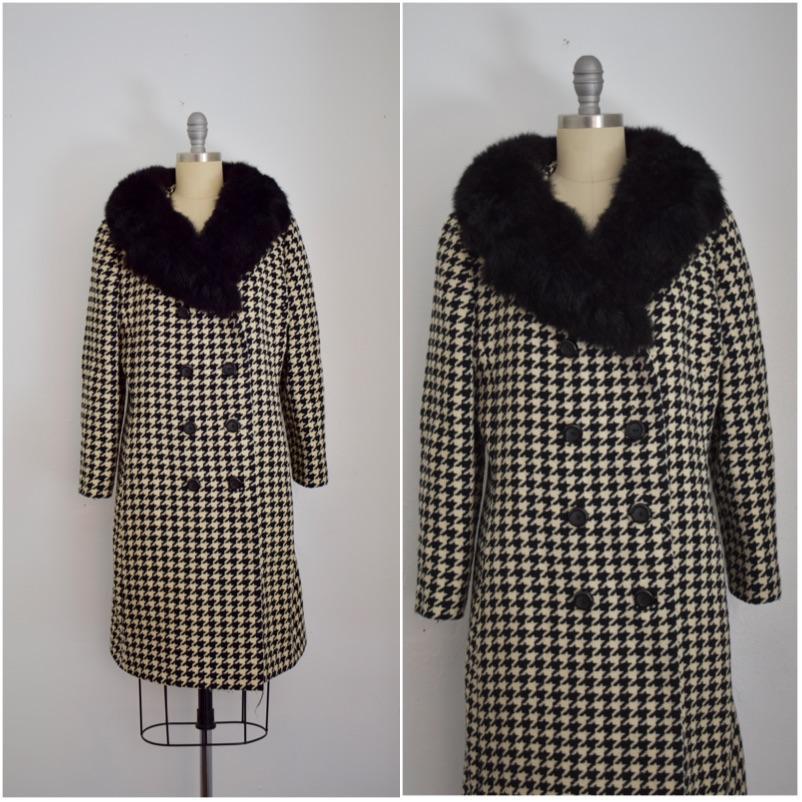 Vintage Milano Off White Tweed Black and White Coat: This item above is a Vintage Milano Off White Tweed Black and White Coat. Excellent condition with minor wear. There is some loose lining on the inside. Tag and union label located inside coat. Four b