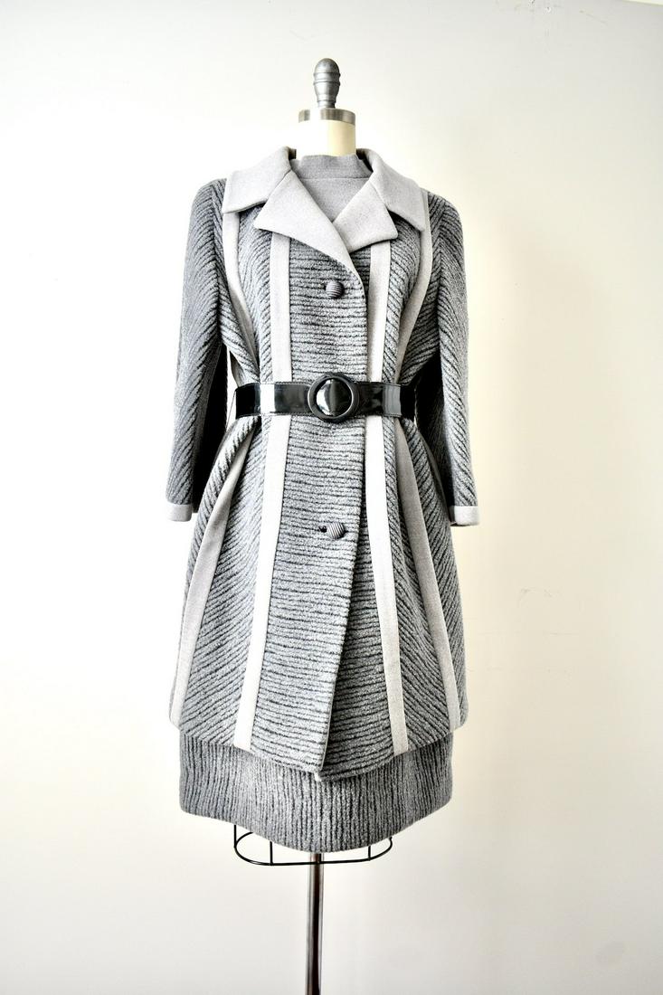 1960s Gray Wool Coat Jacket and Dress by Lilli Ann: Absolutely Gorgeous Vintage 1960sÂ¬â€ Gray Wool Coat Jacket and Dress by Lilli Ann. Excellent condition with minor wear. Lining on the inside of the dress and jacket. Dress is sleeveless and has