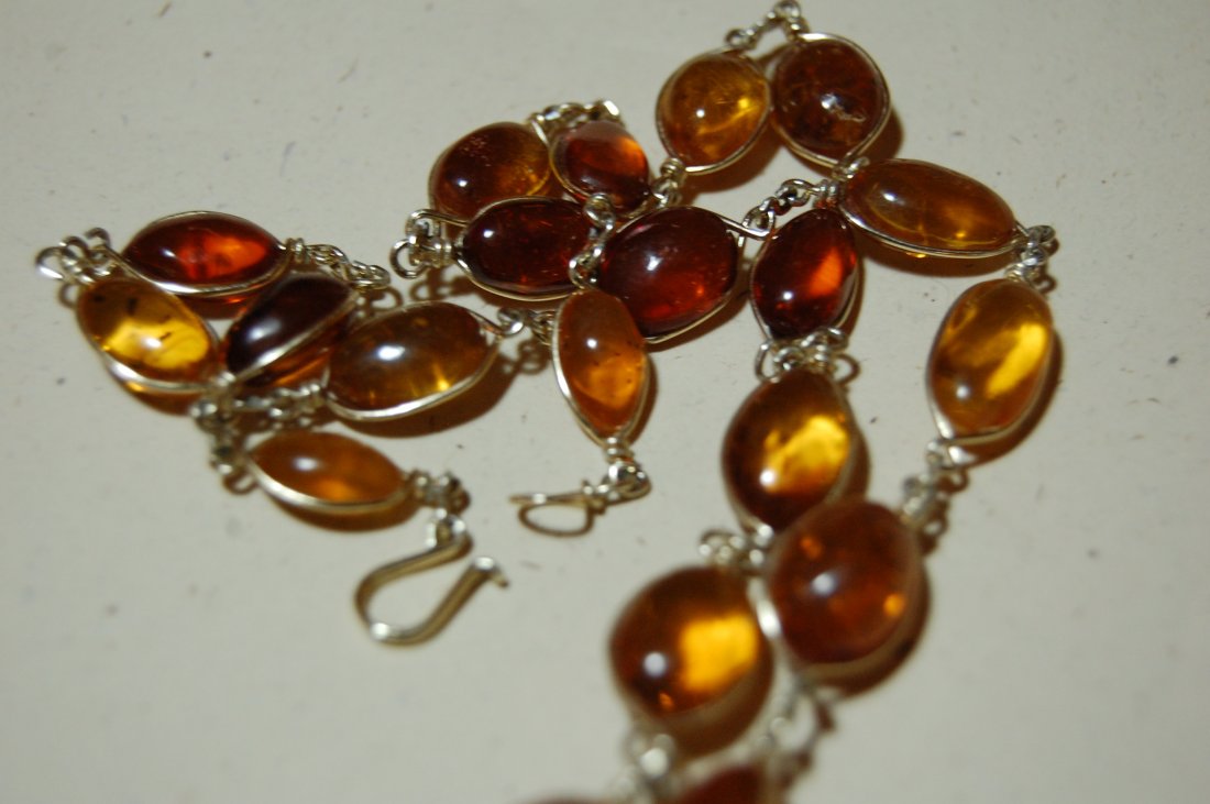 Amber and Sterling Necklace (1 of 4)