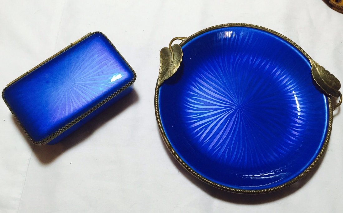 Enameled Cigarette Box and Ashtray (1 of 4)