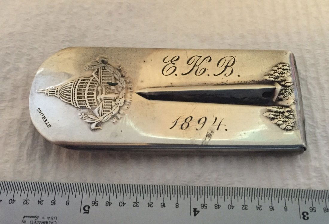 19th C. Sterling Railroad Train Ticket Holder (1 of 4)