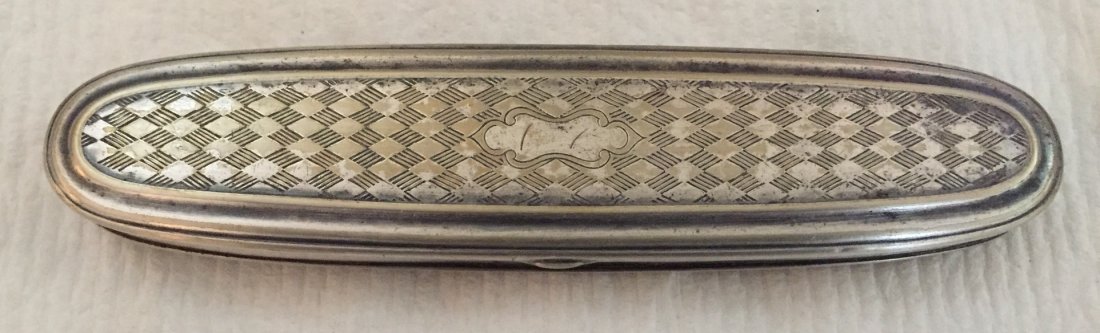 19th C. Lidded Silver Plated Hinged Box (1 of 3)