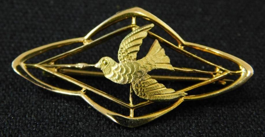 10K Yellow Gold Brooch / Pin - 1.4 Grams (1 of 4)