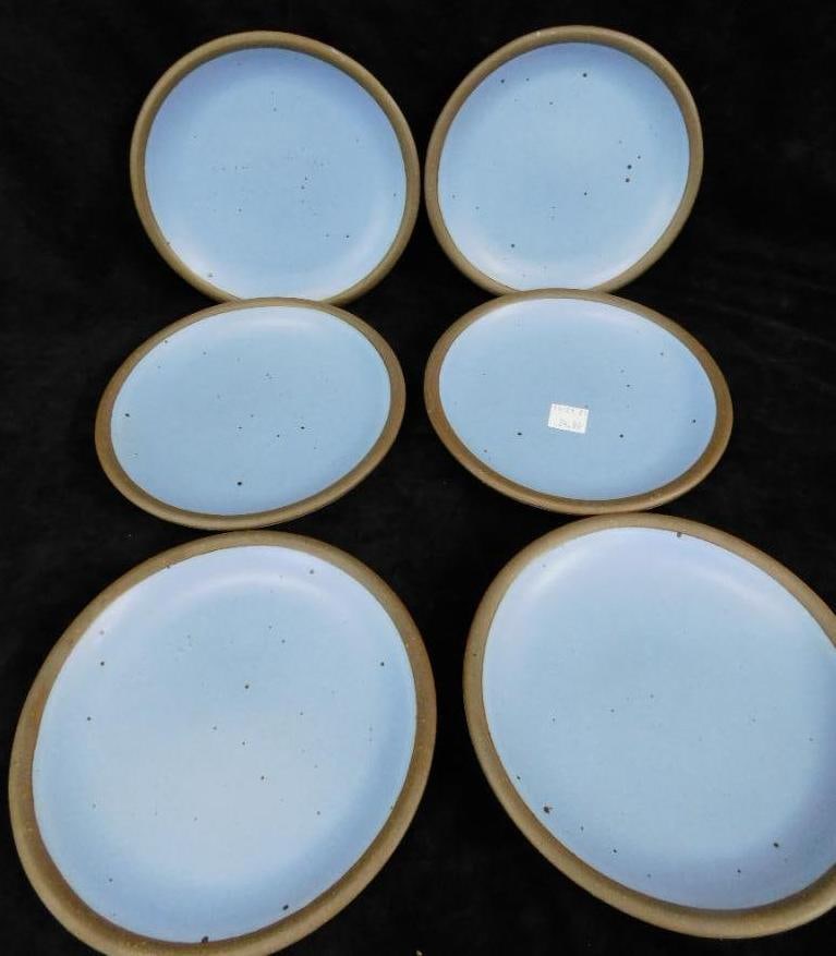 East Fork Pottery - 6 Blue 6.5" Bread and Butter Plates (1 of 7)