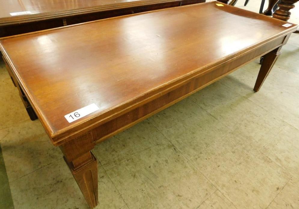 60s Cherry Coffee Table: 17" x 48" x 21"