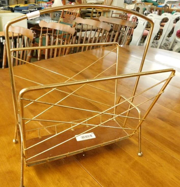 MCM Mid Century Metal Magazine Rack (1 of 5)