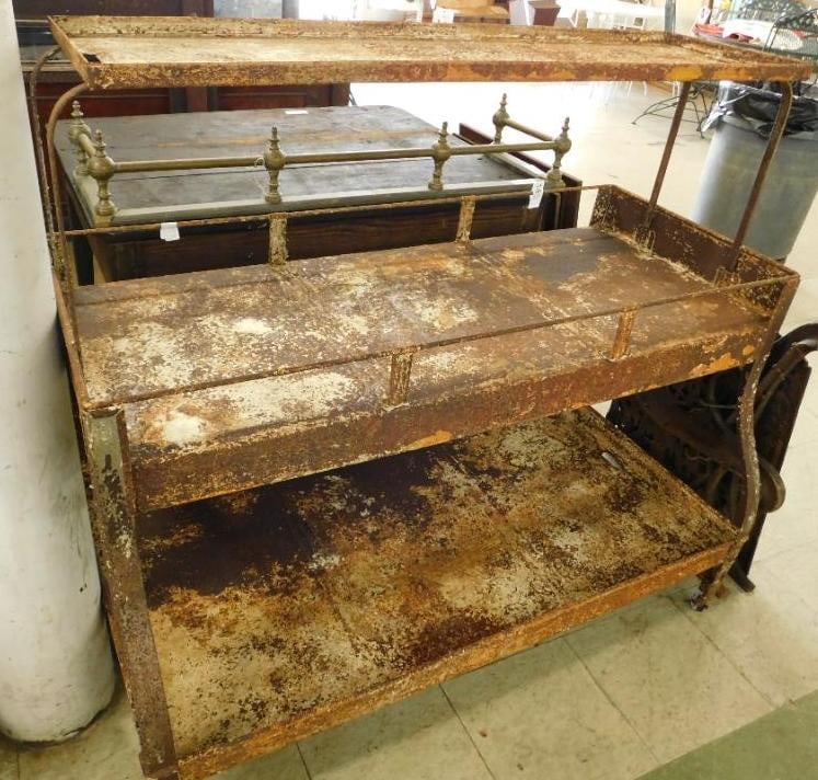 Vintage "Southern Cakes" Advertising Bread Rack: 47" x 48" x 29"
