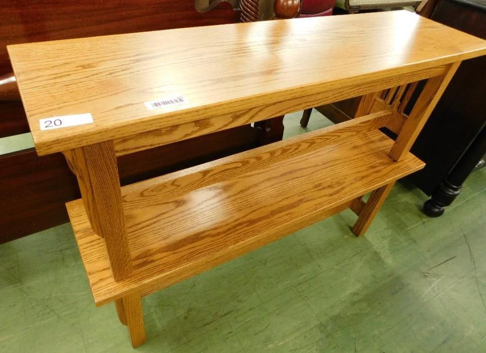 Amish Originals Furniture - Pair of Mission Oak Benches - One Money (1 of 6)