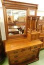 Walnut Victorian Cheval Dresser