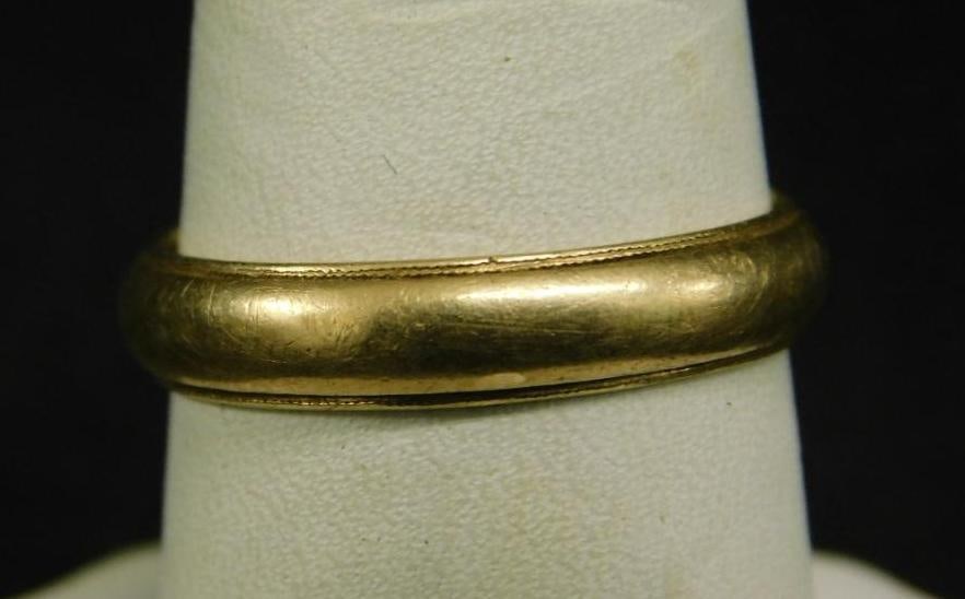 14K Yellow Gold - Ring - Size 11.5 - Band - 4.8 Grams: XRF Metal Tested - See Photos For Condition and Details