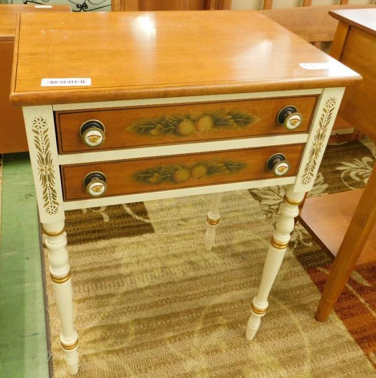 2 Drawer Hitchcock Stand - Stenciled: 30" x 21" x 16"