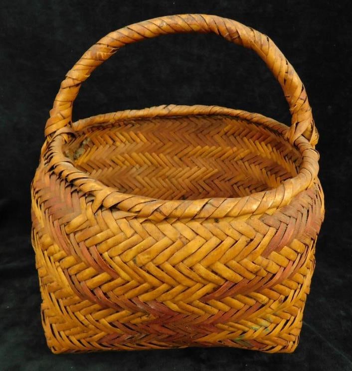 Vintage Handled Basket - 9.5" x 10" x 10" (1 of 6)