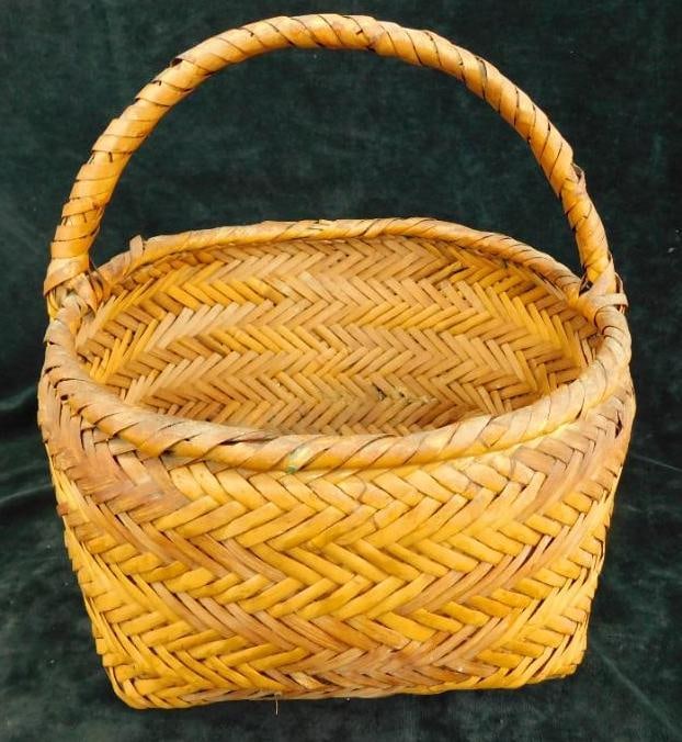 Vintage Handled Basket - 11.25" x 11.25" x 11.25" (1 of 7)