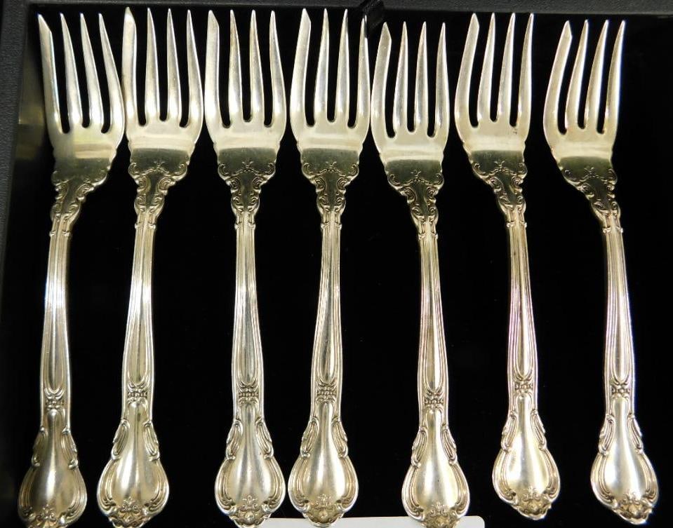 Sterling Silver - Flatware - Group of 7 Matching Forks - English Hallmarks - 200 Grams: See Photos For Condition and Details